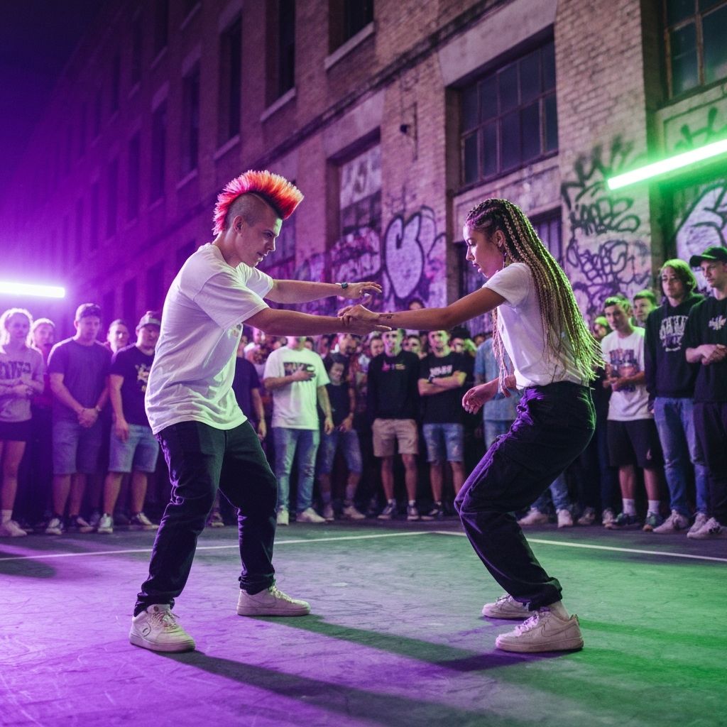 Dance battle scene